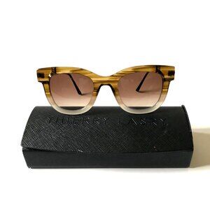 Thierry Lasry Sexxxy 901 Sunglasses Womens Khaki Brown Gradient Plastic Gold